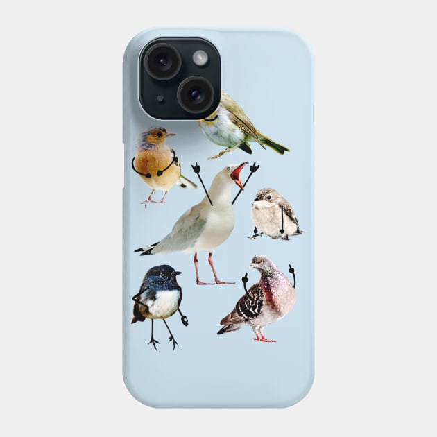 Birds with Arms Phone Case by Gintron