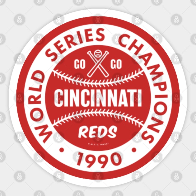 Cincinnati Reds - 1990 World Series Champions - Cincinnati Reds - Sticker