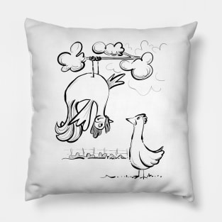 Upside down rooster Pillow