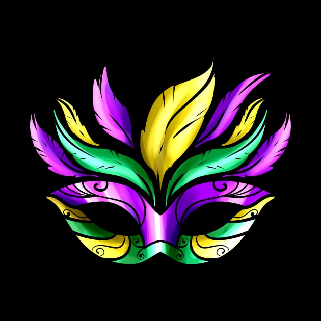 Purple, Green And Golden Mask For Mardi Gras by SinBle