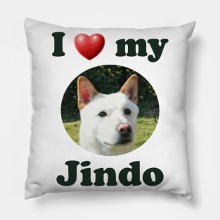 I Love My Jindo Pillow