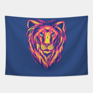 Colorful Lion Tapestry