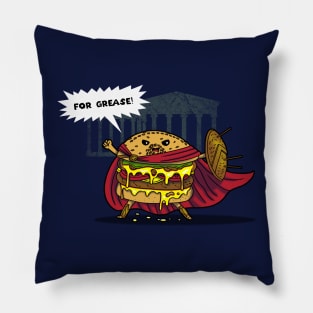 Funny Kawaii Burger Spartan 300 Cute Hamburger Pillow