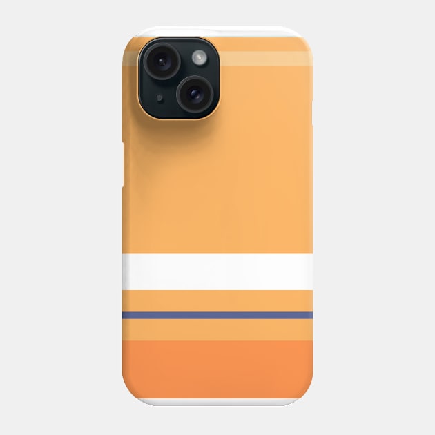 A gentle harmonization of Purple Navy, White, Sandy, Rajah and Orangeish stripes. Phone Case by Sociable Stripes