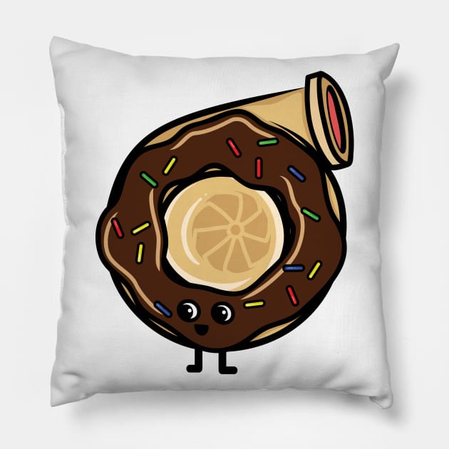 Turbo Donut 3 Pillow by hoddynoddy