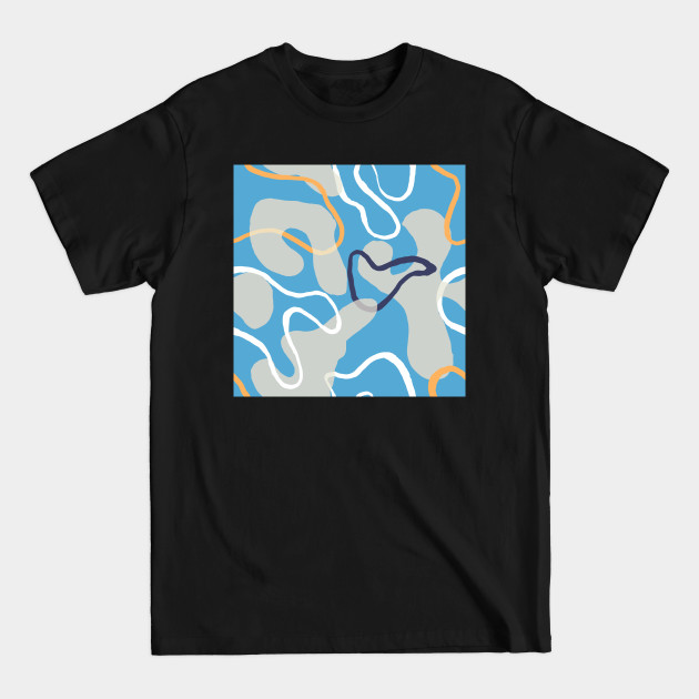 Discover Retro Swirl Memphis Camouflage Style Design - 80s Aesthetic - T-Shirt