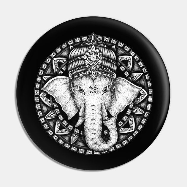 Ganesha Mandala Pin by Litedawn