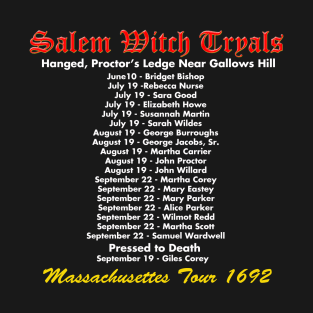 Salem Witch Tryals Tour T-Shirt