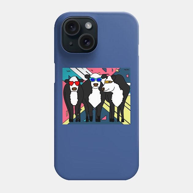 Funny Cow With Sunglasses Muh Phone Case by flofin
