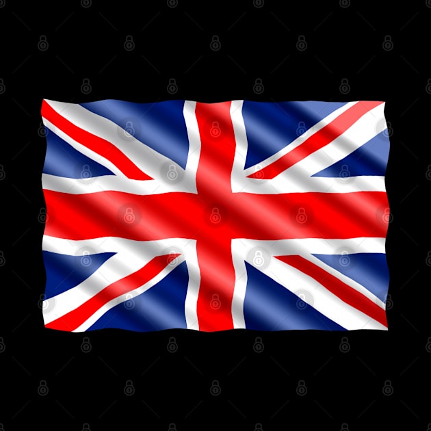Flag of UK by gold package