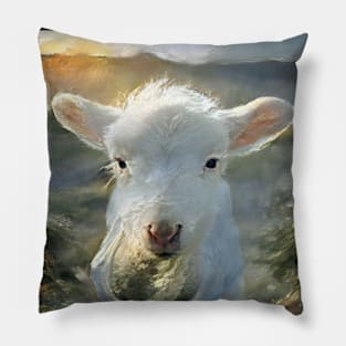 Baby Goat in a t-shirts Pillow