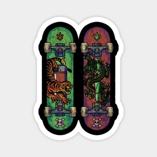 Skate & Bake – Tiger vs Dragon Edition Magnet