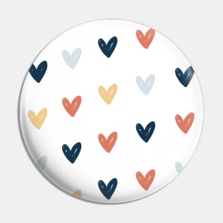 Neutral Pastel Colors Cute Love Hearts With White Background Pin