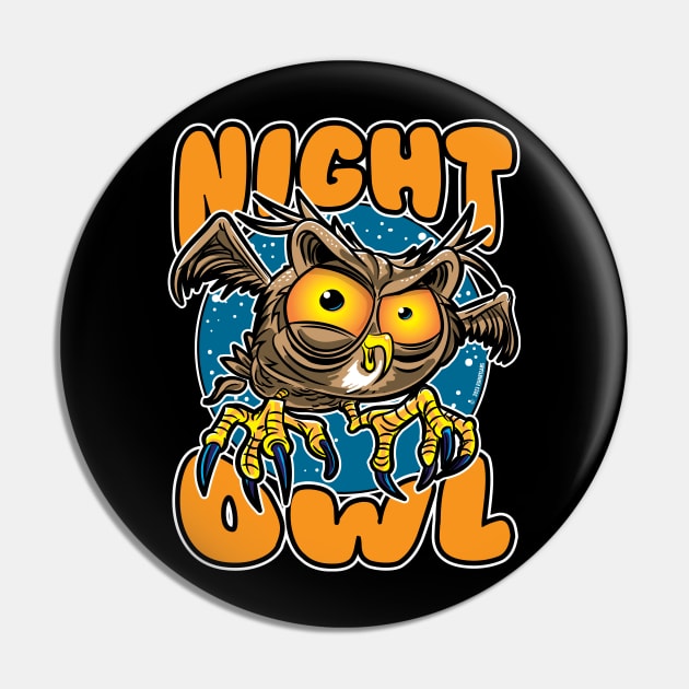 Night Owl Pin by eShirtLabs