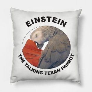 Einstein Parrot African Grey Logo Pillow