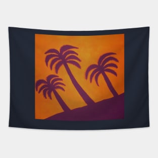 Palm Trees: Purple and Orange Tapestry