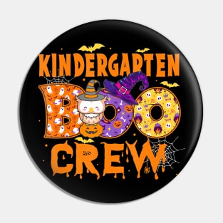 Kindergarten Boo Crew Teacher Student Halloween Pin