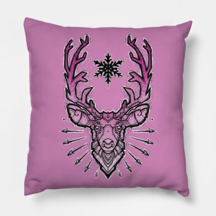 pink deer head Pillow