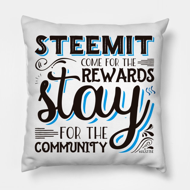 Steem on! Pillow by agsttne