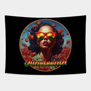 Sweet and Stylish Juneteenth Celebration Gurl Tapestry