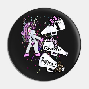 First Grade Girls Squad Dancing Unicorn Back To School Unicorns Pin