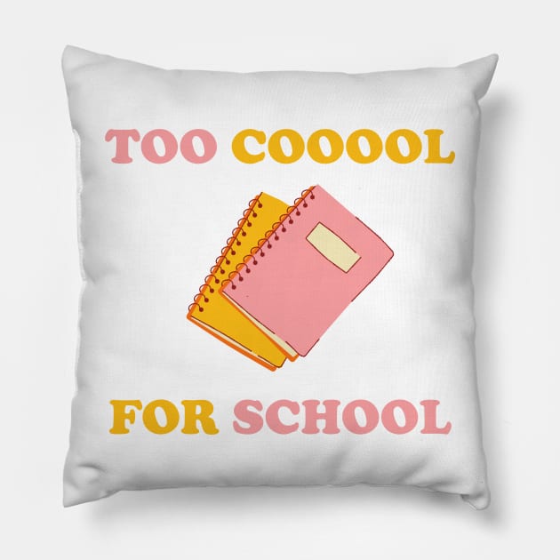 Too Cool For School Pillow by Saim Ali