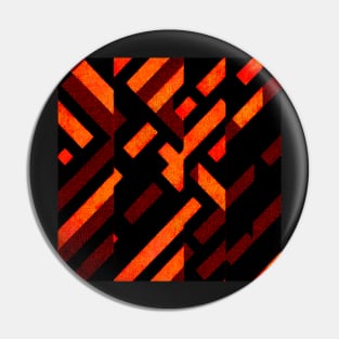 Cyberpunk red black military camo pattern Pin