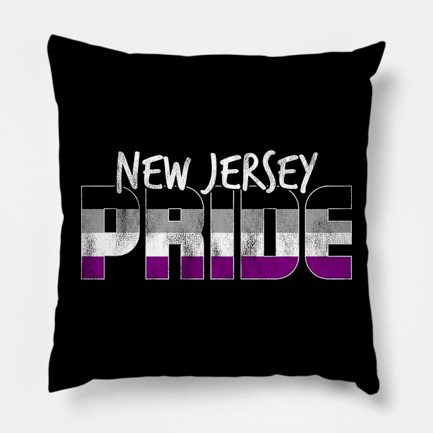 New Jersey Pride Asexual Flag Pillow by wheedesign