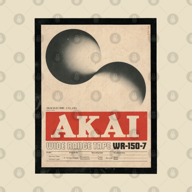 Akai 80s Vintage reel to reel record tape design by skeamworks