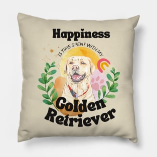 Happiness with English Mini Golden Retriever Mom Dog Mom Goldador Golden Mom Pillow