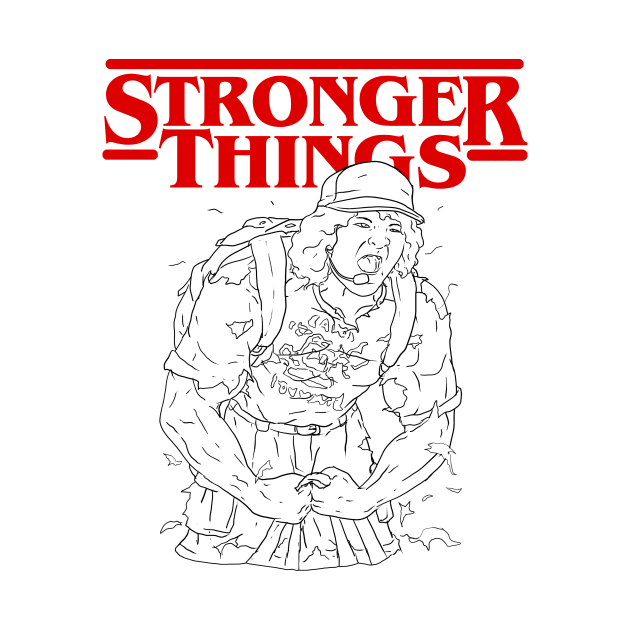 Dustin Stranger Things Parody Stronger Things by SycamoreShirts