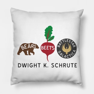 Bears. Beets. Battlestar Galactica Pillow