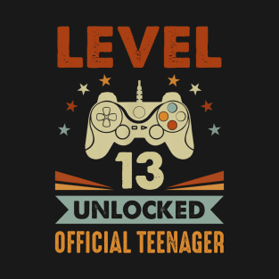 Level 13 Unlocked Official Teenager 13th Birthday 13 Years Old Gift Shirt Funny Birthday Gift T-Shirt