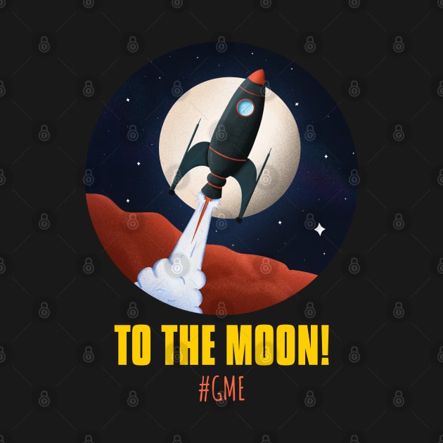 GME To the moon by Mimeographics