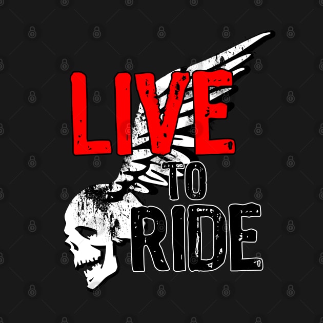 Live To Ride Skull by Scar