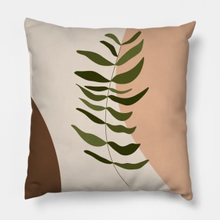 Boho Botanical Abstract Leaf 2 Pillow