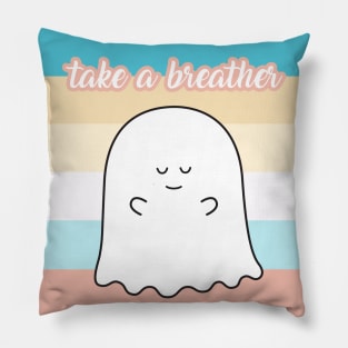 Gordie the Ghost (take a breather) | by queenie's cards Pillow