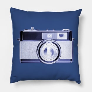 Blue - Vintage 1960s Rangefinder Camera Pillow