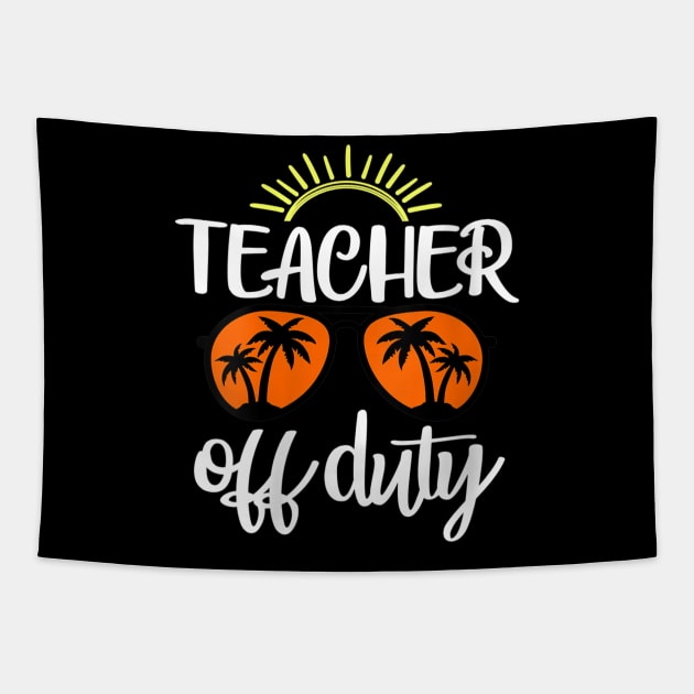 Womens Teacher Off Duty Sunglasses Beach Summer Sunset Tapestry by luxembourgertreatable