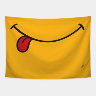 Smile w/ Tongue (for Face Mask) Tapestry