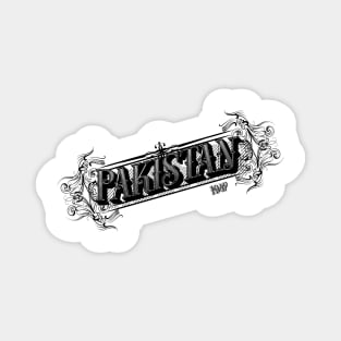 Pakistan Vintage Text Effect | Country Shirt Magnet