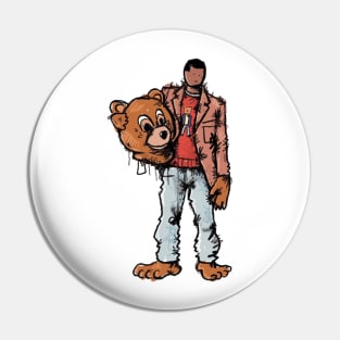 dropout bear face Pin