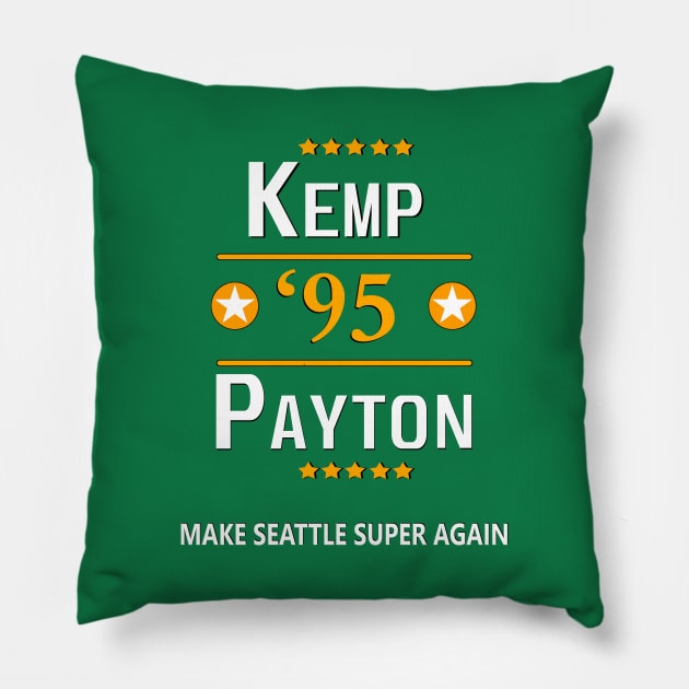 Seattle Supersonics Payton Kemp NBA Shirt Sonics Jersey Washington WA Retro Pillow by turfstarfootball