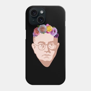 Theodor Adorno - Portrait With Flower Crown Phone Case