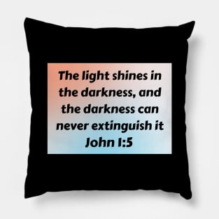 Bible Verse John 1:5 Pillow