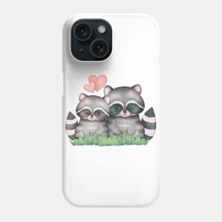 Valentines Raccoons Phone Case