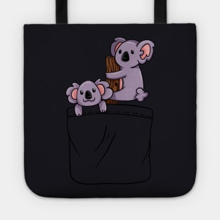 Kawaii Cute Koala Pocket Shirt Tote