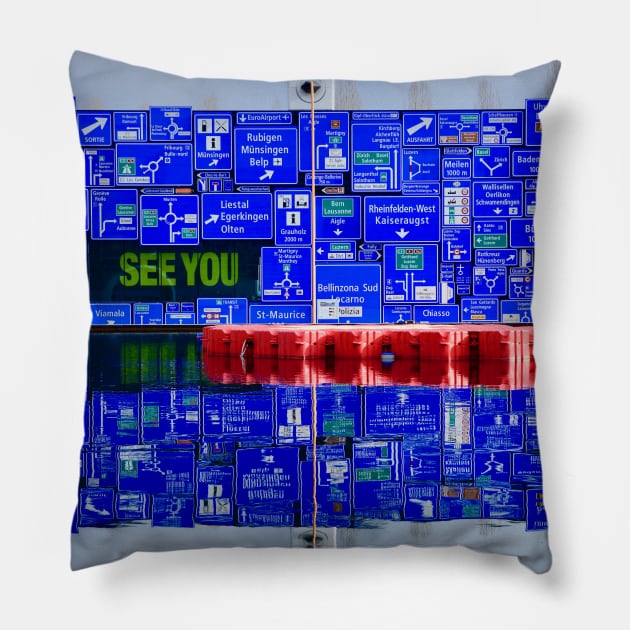 SEE YOU / Swiss Artwork Photography Pillow by RaphaelWolf