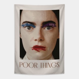 poor things illustration art Tapestry