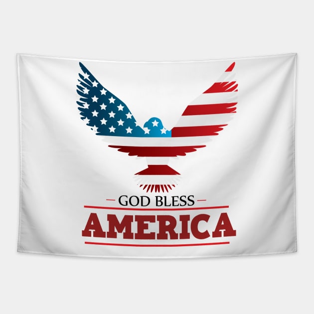 GOD BLESS AMERICA t-shirt Tapestry by JHFANART